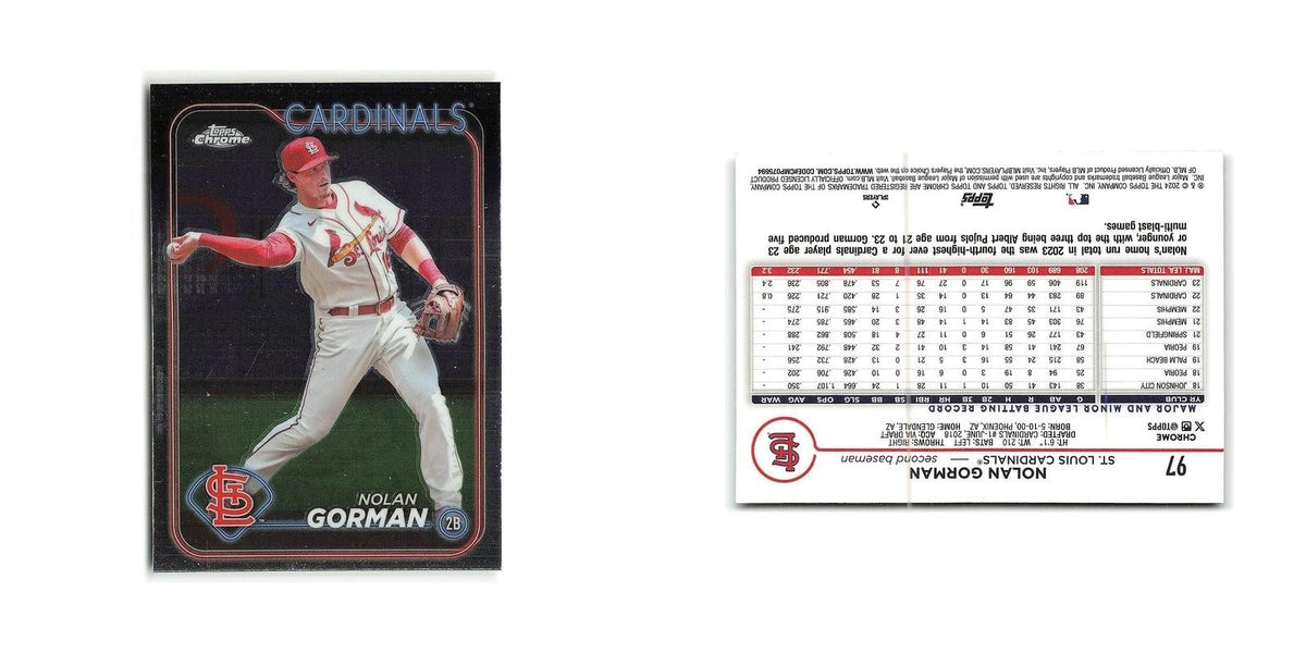 Nolan Gorman 2024 Topps Chrome #97 St. Louis Cardinals Baseball Card NM
