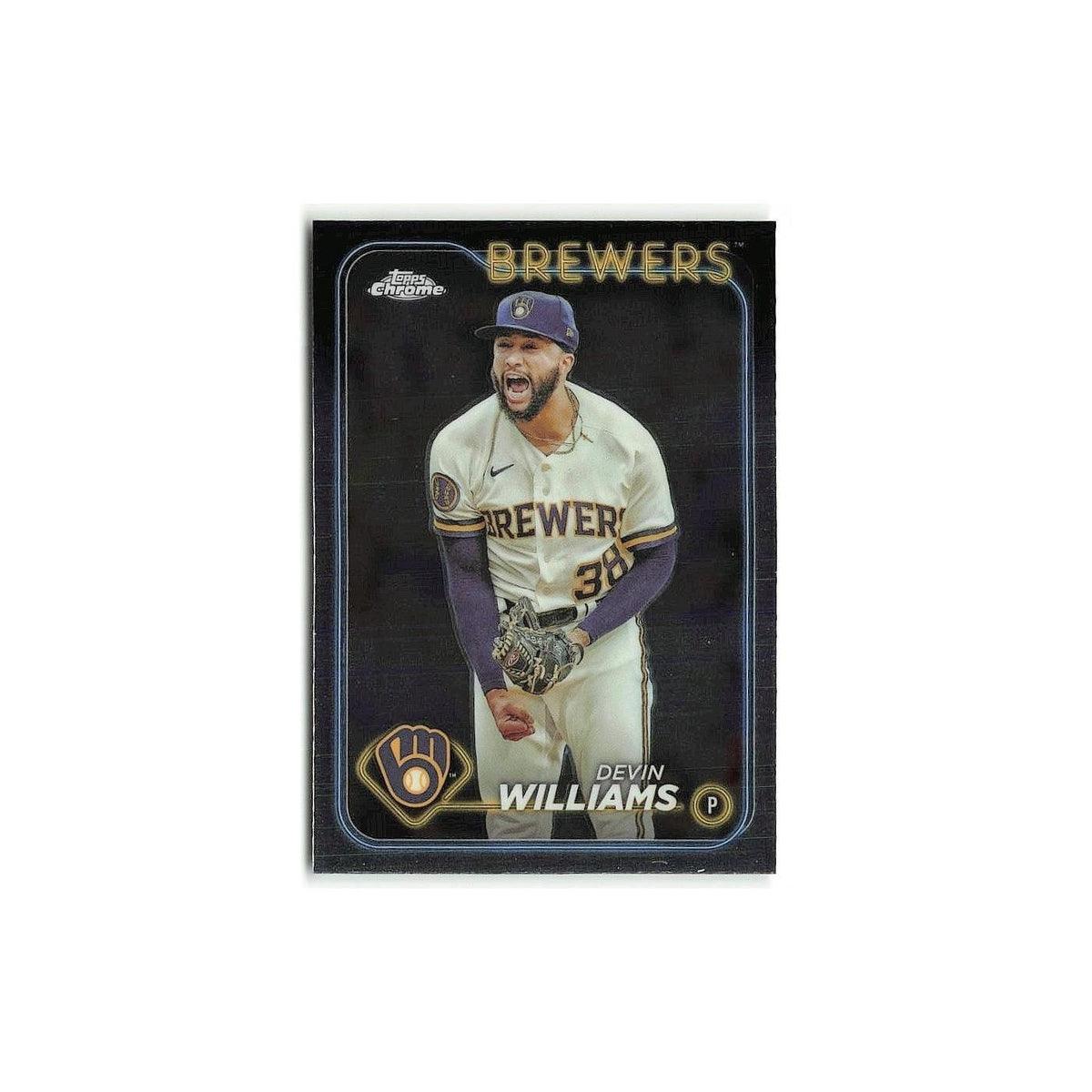 Devin Williams 2024 Topps Chrome #103 Milwaukee Brewers Baseball Card NM