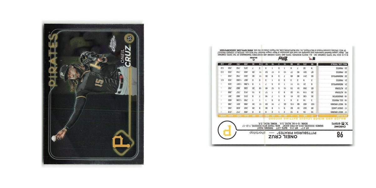 Oneil Cruz 2024 Topps Chrome #98 Pittsburgh Pirates Baseball Card NM