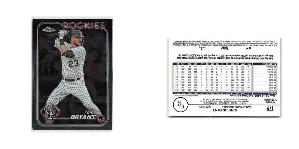 Kris Bryant 2024 Topps Chrome #179 Colorado Rockies Baseball Card NM