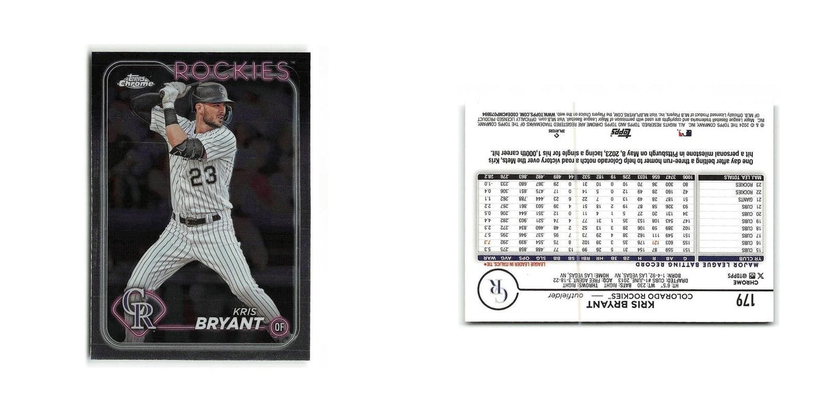 Kris Bryant 2024 Topps Chrome #179 Colorado Rockies Baseball Card NM
