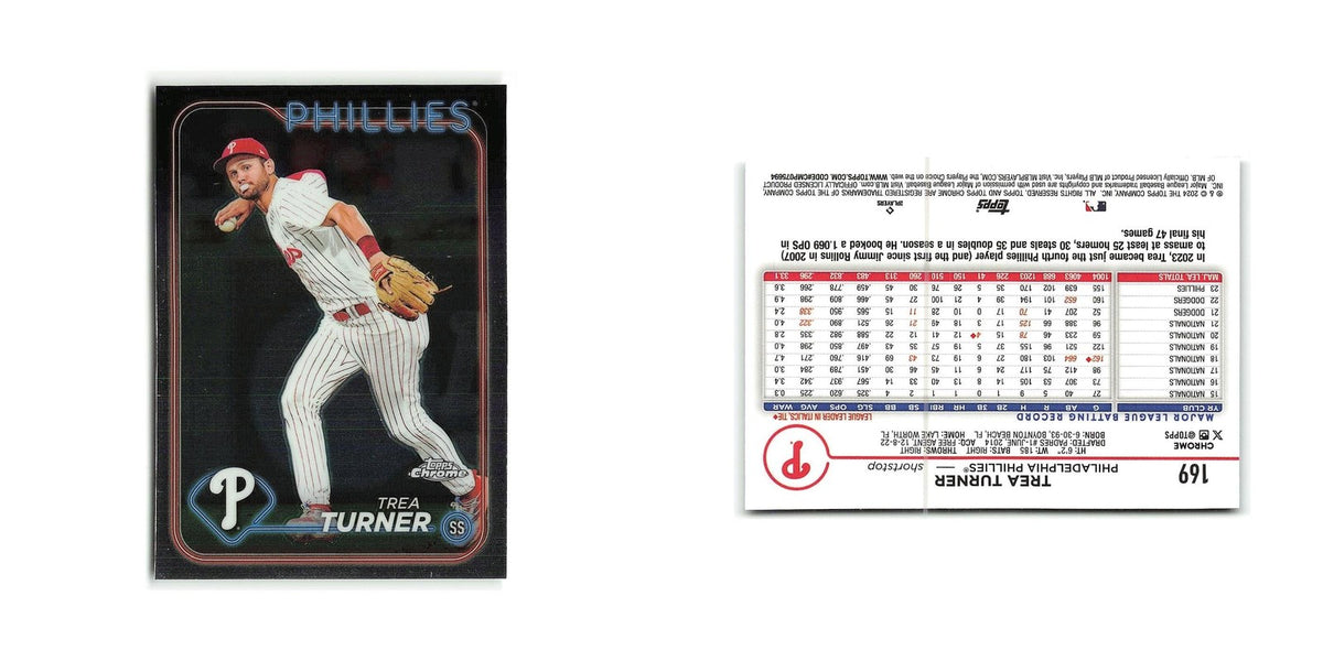 Trea Turner 2024 Topps Chrome #169 Philadelphia Phillies Baseball Card NM