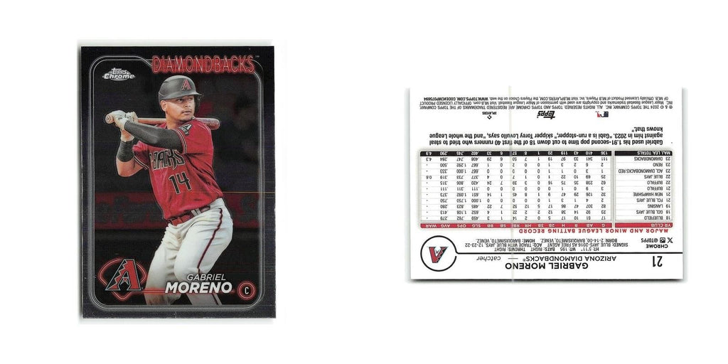 Gabriel Moreno 2024 Topps Chrome #21 Arizona Diamondbacks Baseball Card NM