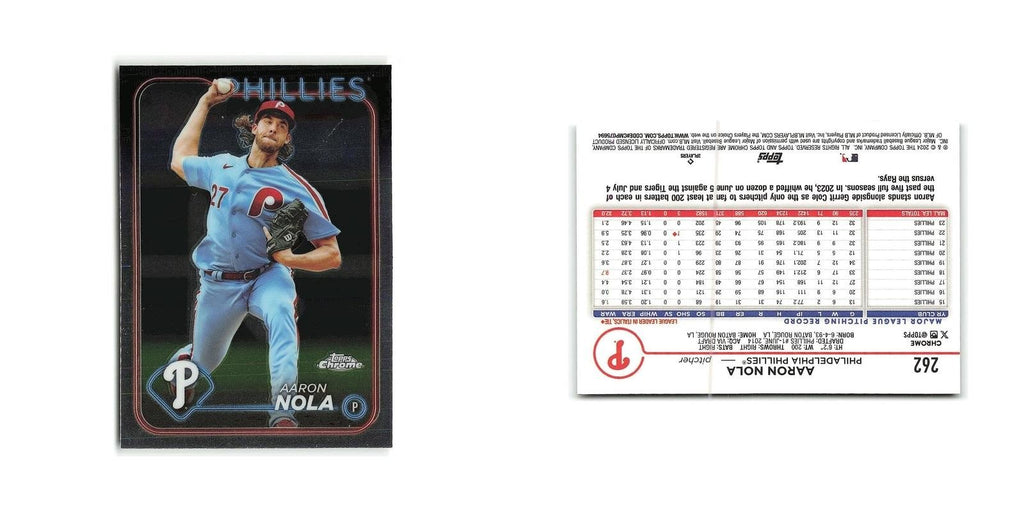 Aaron Nola 2024 Topps Chrome #262 Philadelphia Phillies Baseball Card NM