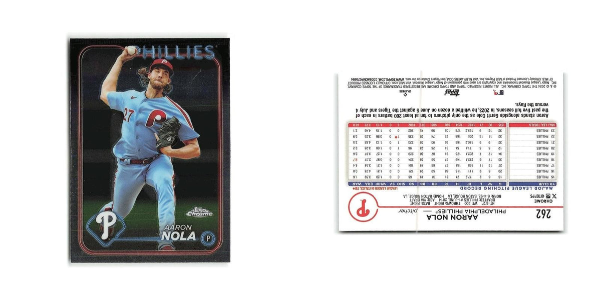 Aaron Nola 2024 Topps Chrome #262 Philadelphia Phillies Baseball Card NM