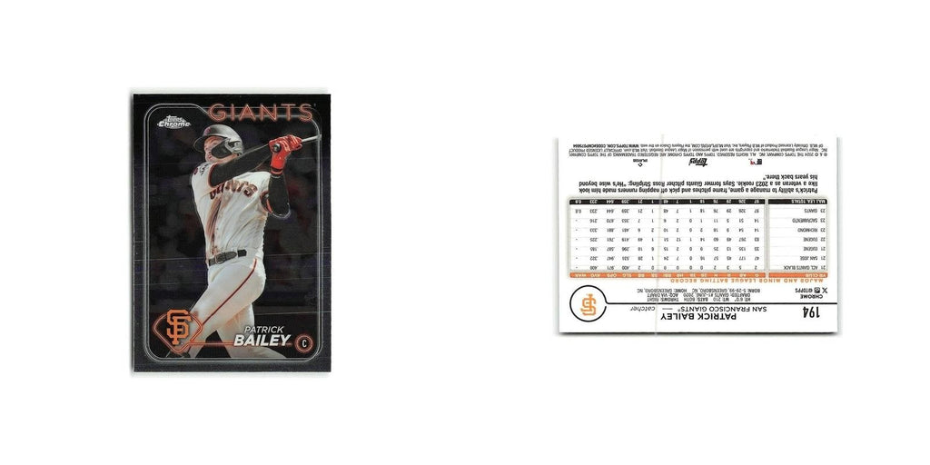 Patrick Bailey 2024 Topps Chrome #194 San Francisco Giants Baseball Card NM