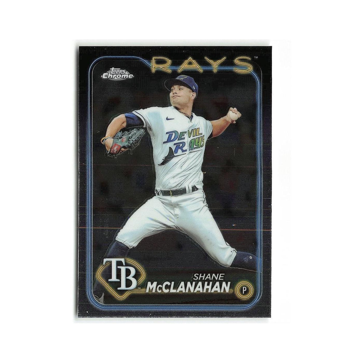 Shane McClanahan 2024 Topps Chrome #135 Tampa Bay Rays Baseball Card NM