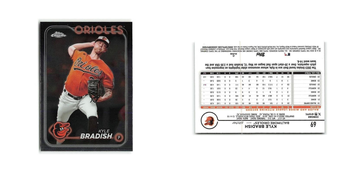 Kyle Bradish 2024 Topps Chrome #69 Baltimore Orioles Baseball Card NM