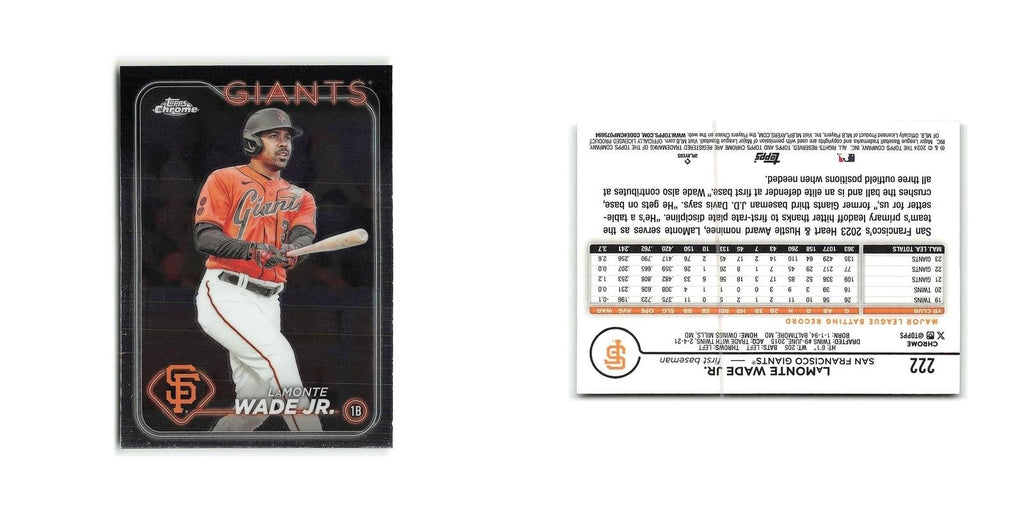 LaMonte Wade Jr. 2024 Topps Chrome #222 San Francisco Giants Baseball Card NM