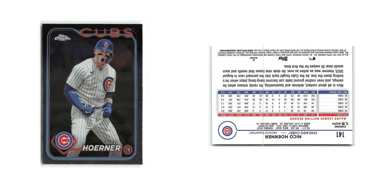 Nico Hoerner 2024 Topps Chrome #141 Chicago Cubs Baseball Card NM