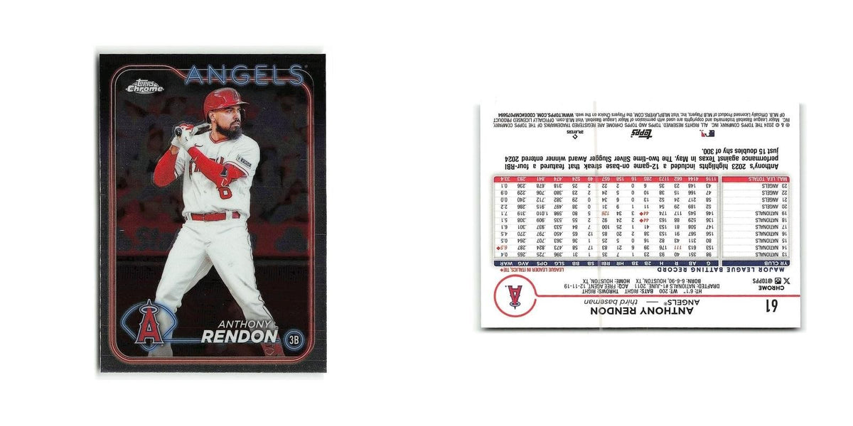 Anthony Rendon 2024 Topps Chrome #61 Los Angeles Angels Baseball Card NM