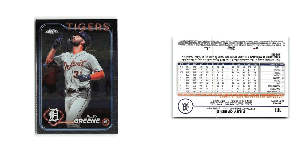 Riley Greene 2024 Topps Chrome #101 Detroit Tigers Baseball Card NM