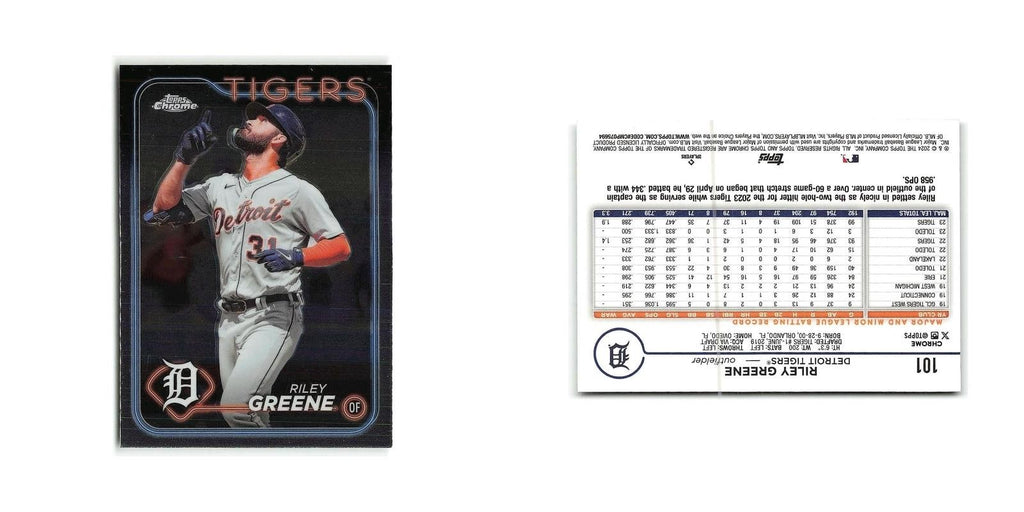 Riley Greene 2024 Topps Chrome #101 Detroit Tigers Baseball Card NM