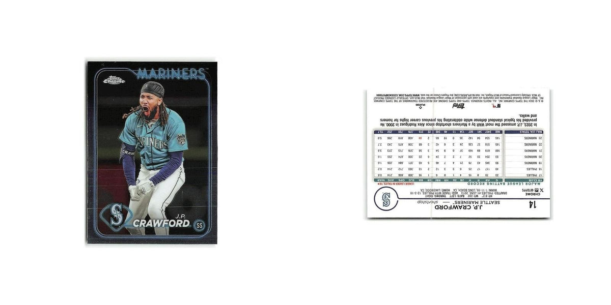 J.P. Crawford 2024 Topps Chrome #14 Seattle Mariners Baseball Card NM