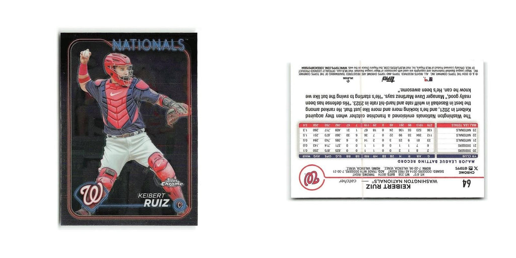 Keibert Ruiz 2024 Topps Chrome #64 Washington Nationals Baseball Card NM