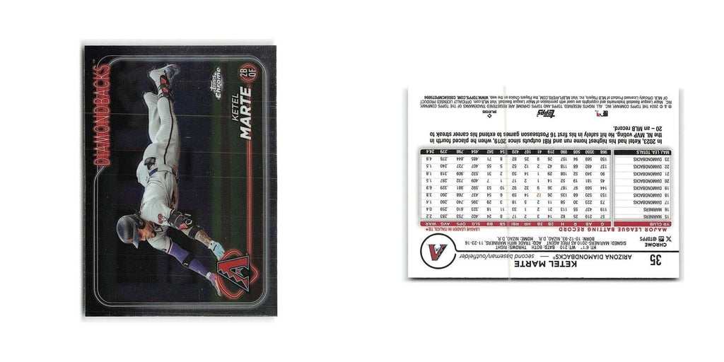 Ketel Marte 2024 Topps Chrome #35 Arizona Diamondbacks Baseball Card NM