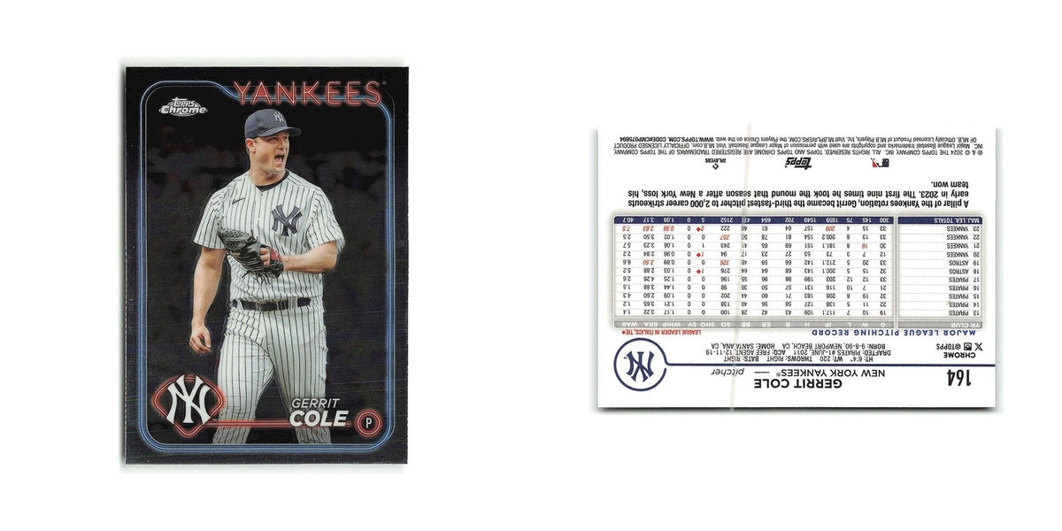 Gerrit Cole 2024 Topps Chrome #164 New York Yankees Baseball Card NM