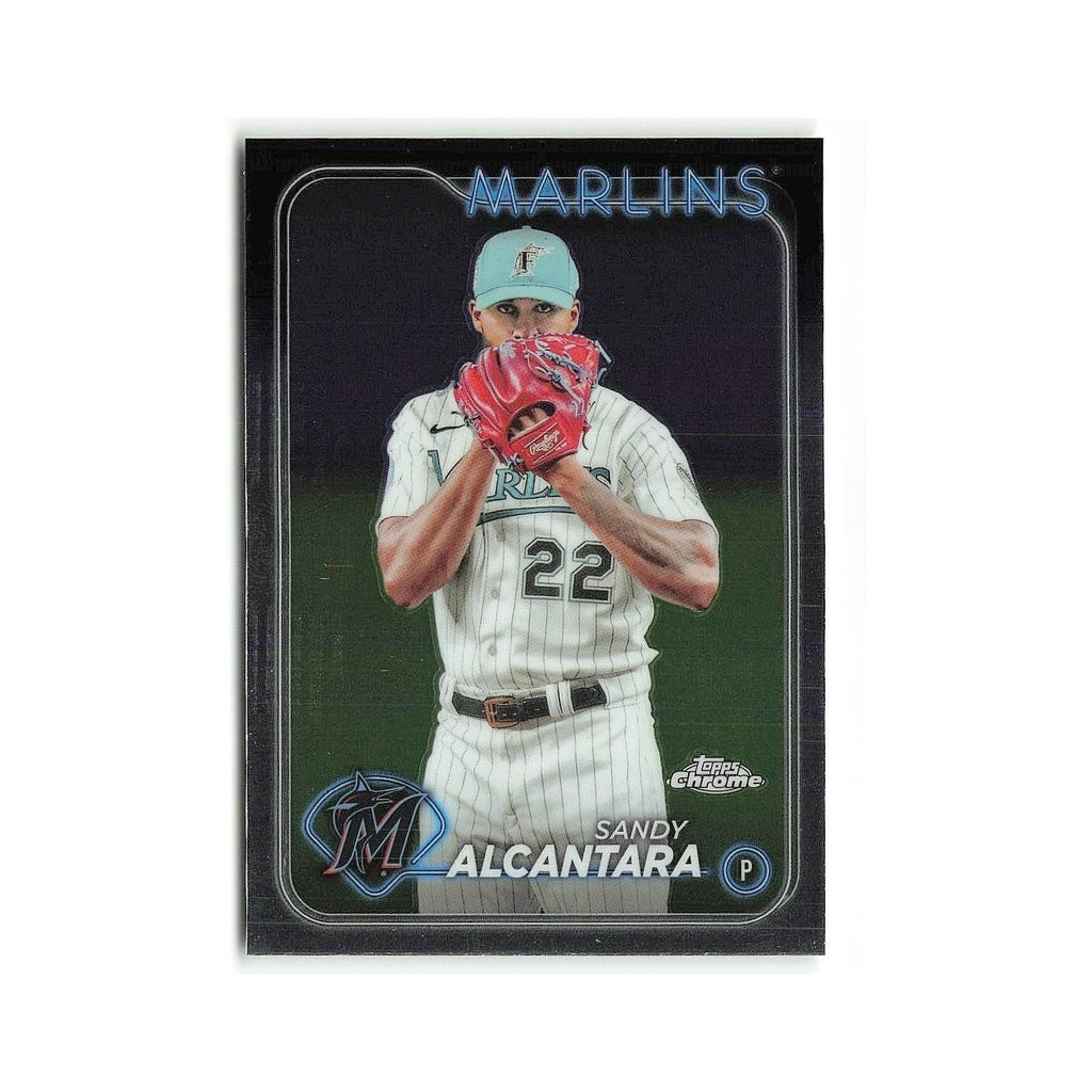 Sandy Alcantara 2024 Topps Chrome #138 Miami Marlins Baseball Card NM