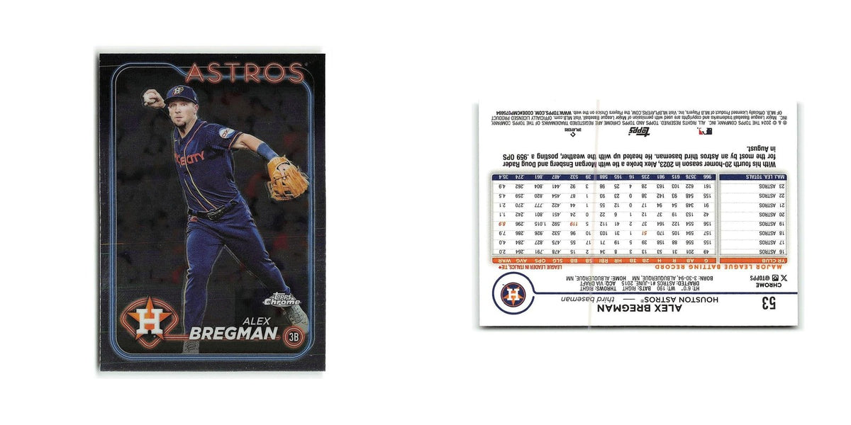 Alex Bregman 2024 Topps Chrome #53 Houston Astros Baseball Card NM