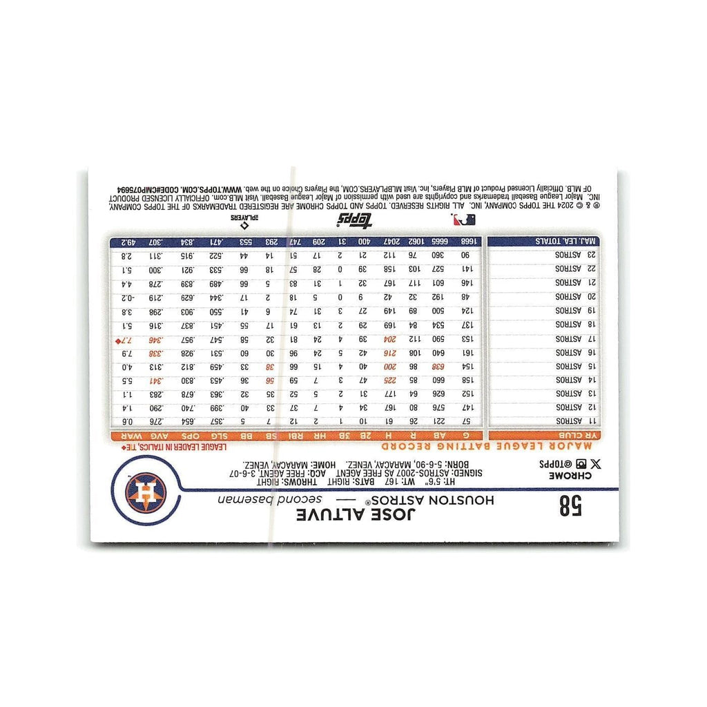 Jose Altuve 2024 Topps Chrome #58 Houston Astros Baseball Card NM