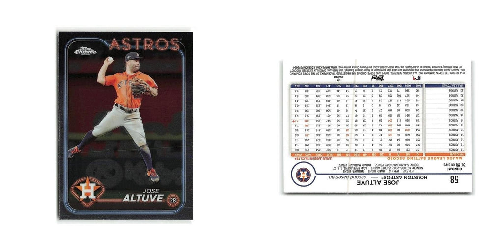 Jose Altuve 2024 Topps Chrome #58 Houston Astros Baseball Card NM