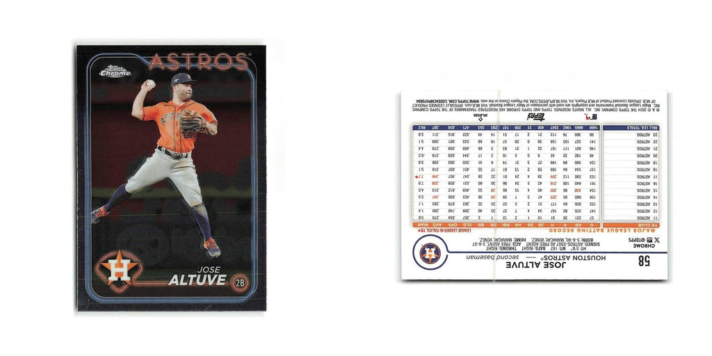 Jose Altuve 2024 Topps Chrome #58 Houston Astros Baseball Card NM