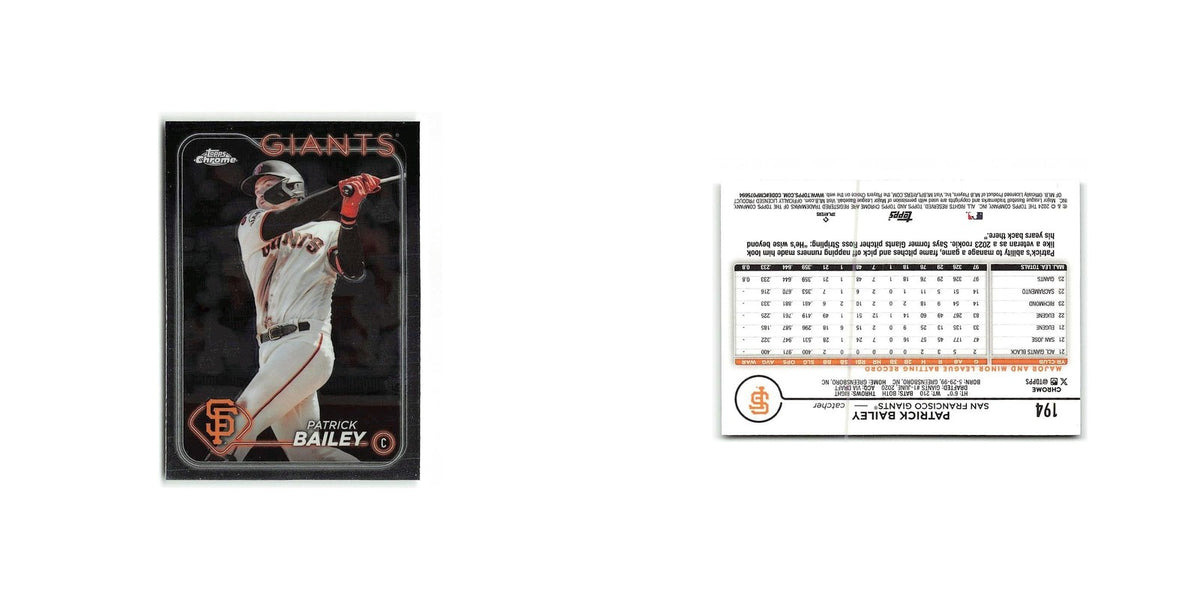 Patrick Bailey 2024 Topps Chrome #194 San Francisco Giants Baseball Card NM