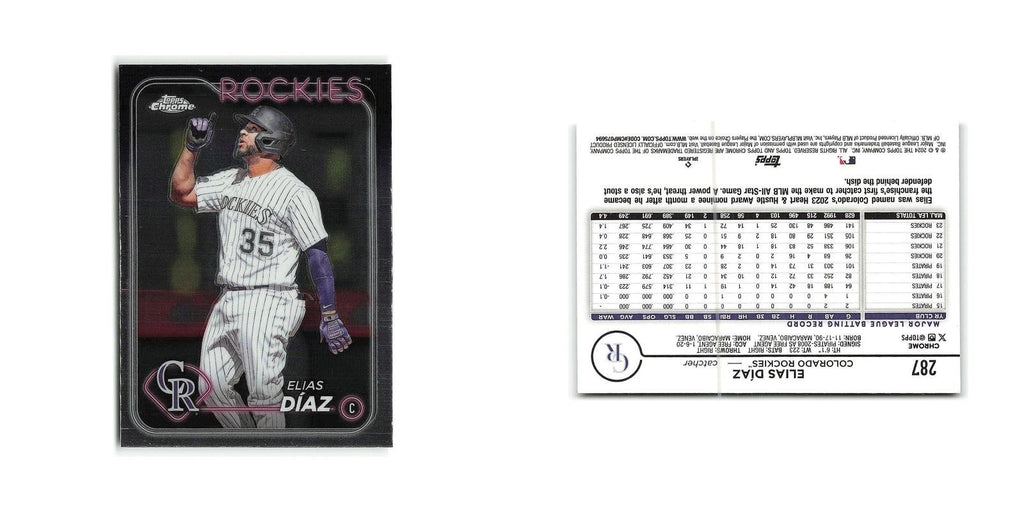 Elias Díaz 2024 Topps Chrome #287 Colorado Rockies Baseball Card NM