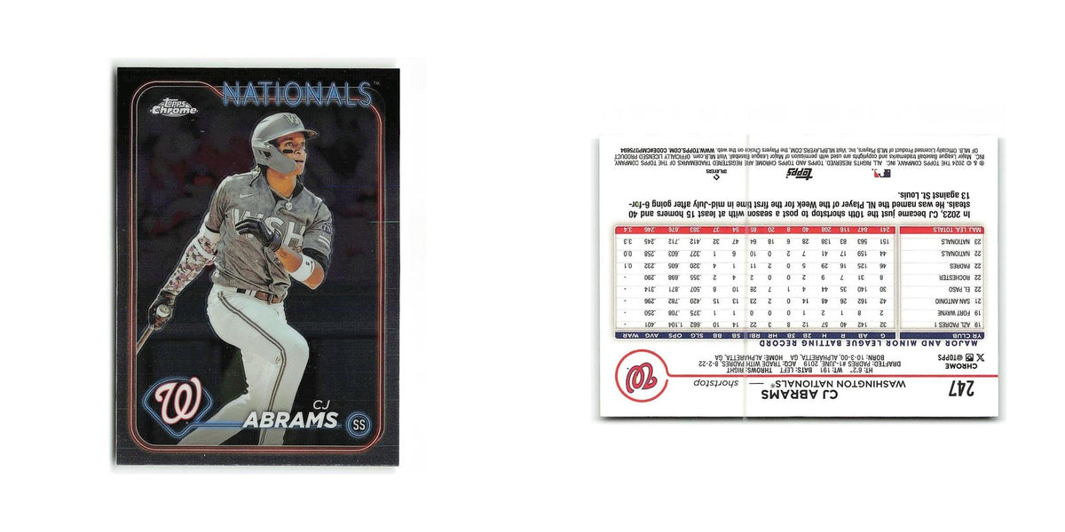 CJ Abrams 2024 Topps Chrome #247 Washington Nationals Baseball Card NM