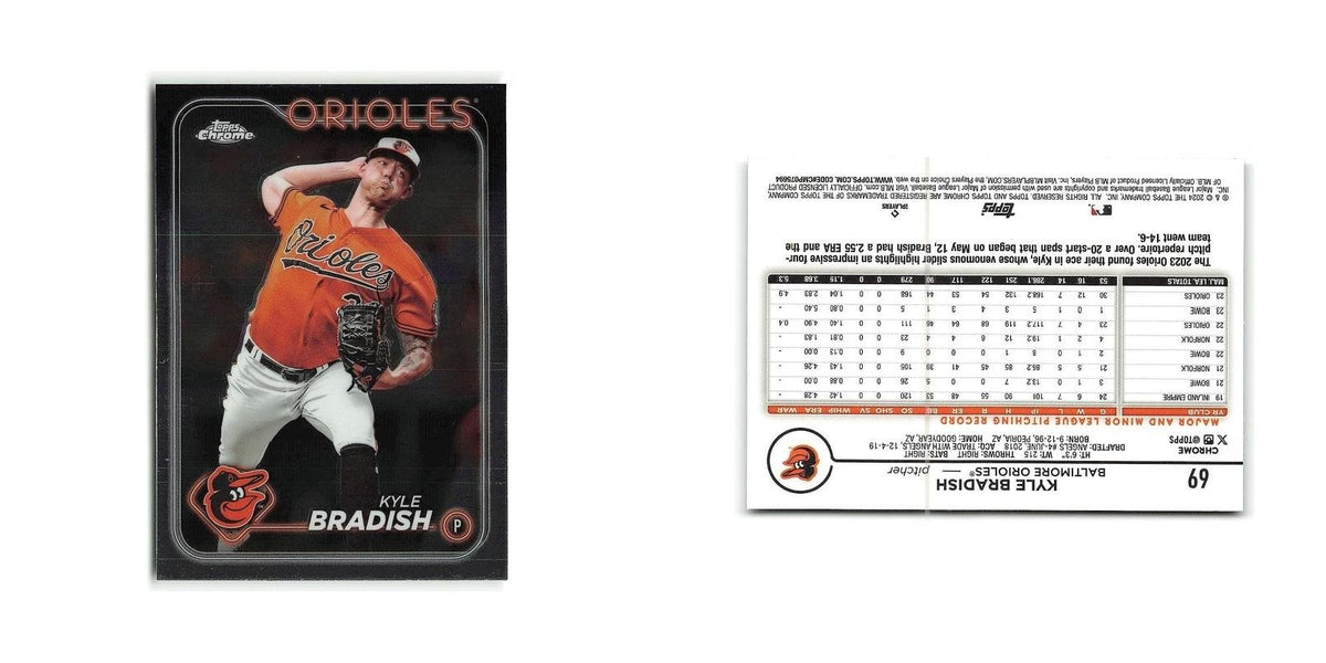 Kyle Bradish 2024 Topps Chrome #69 Baltimore Orioles Baseball Card NM