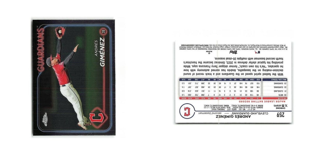 Andrés Giménez 2024 Topps Chrome #259 Cleveland Guardians Baseball Card NM