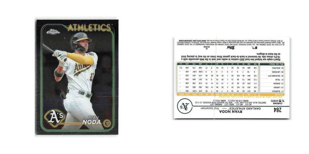 Ryan Noda 2024 Topps Chrome #284 Oakland Athletics Baseball Card NM
