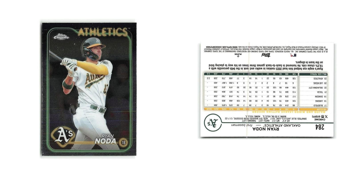 Ryan Noda 2024 Topps Chrome #284 Oakland Athletics Baseball Card NM