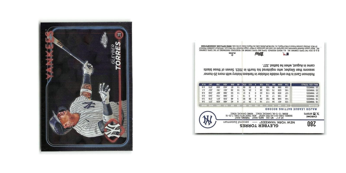Gleyber Torres 2024 Topps Chrome #280 New York Yankees Baseball Card NM