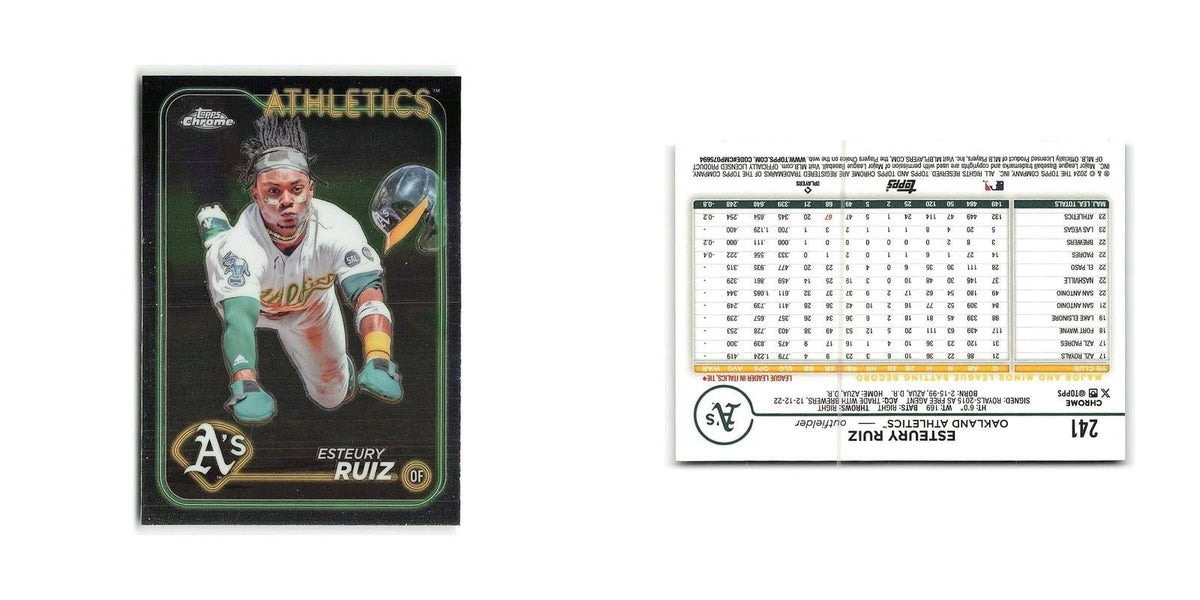 Esteury Ruiz 2024 Topps Chrome #241 Oakland Athletics Baseball Card NM