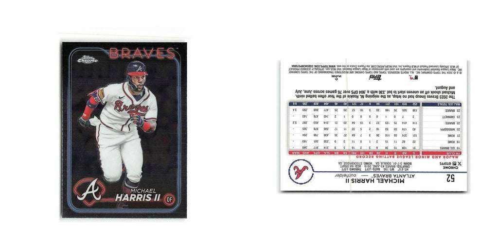 Michael Harris II 2024 Topps Chrome #52 Atlanta Braves Baseball Card NM