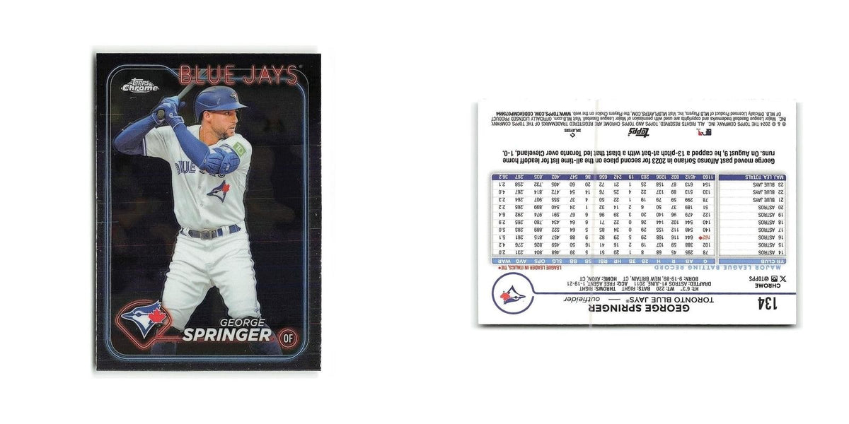 George Springer 2024 Topps Chrome #134 Toronto Blue Jays Baseball Card NM