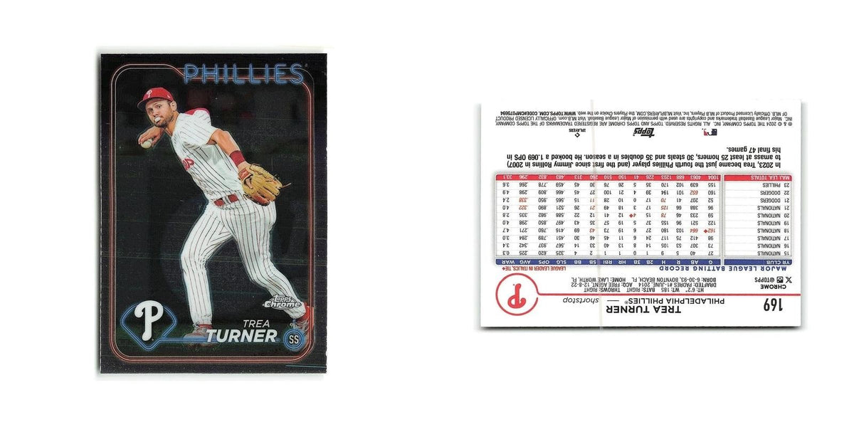 Trea Turner 2024 Topps Chrome #169 Philadelphia Phillies Baseball Card NM