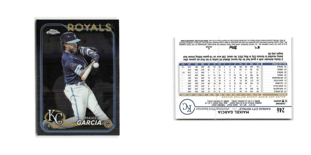 Maikel Garcia 2024 Topps Chrome #246 Kansas City Royals Baseball Card NM
