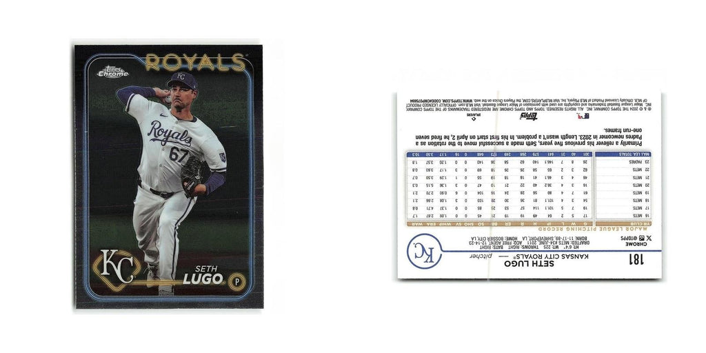 Seth Lugo 2024 Topps Chrome #181 Kansas City Royals Baseball Card NM