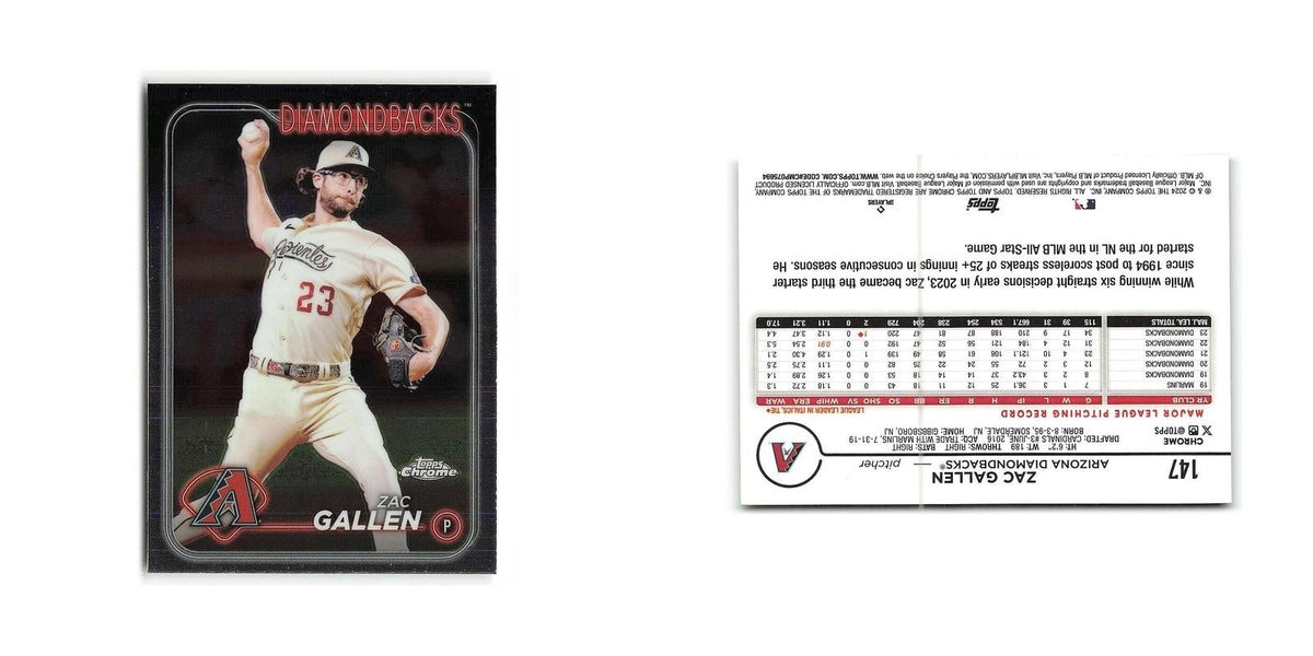Zac Gallen 2024 Topps Chrome #147 Arizona Diamondbacks Baseball Card NM