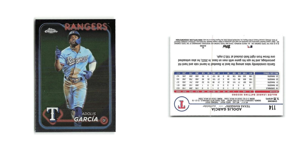Adolis García 2024 Topps Chrome #114 Texas Rangers Baseball Card NM