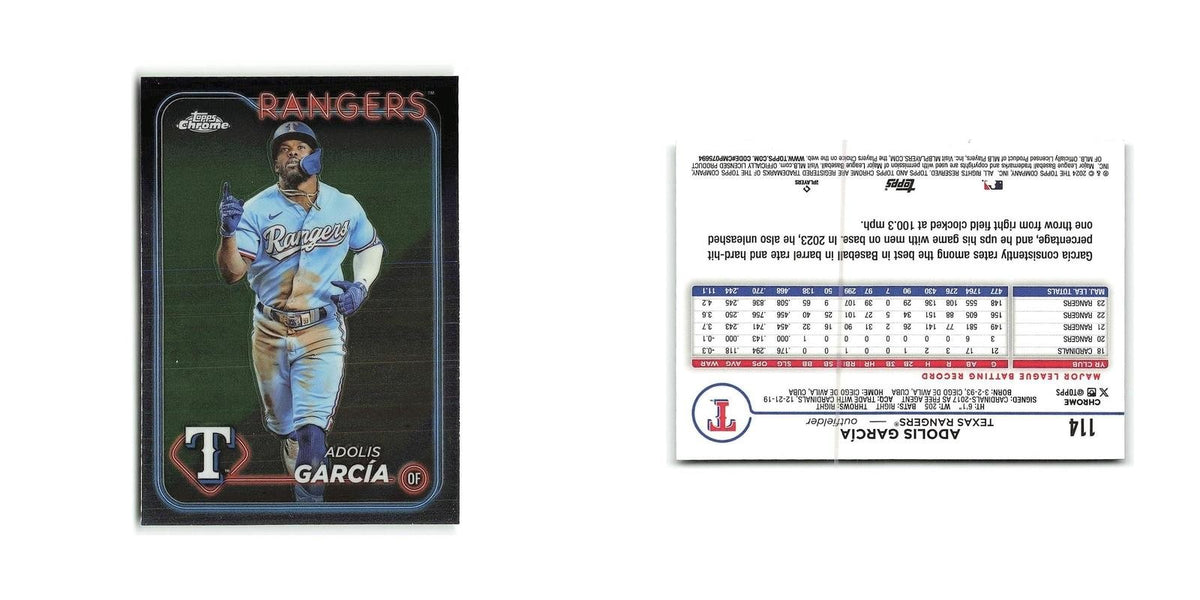 Adolis García 2024 Topps Chrome #114 Texas Rangers Baseball Card NM