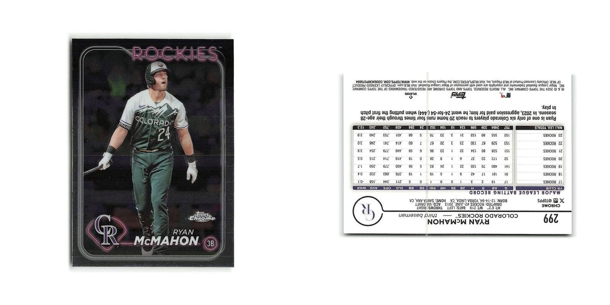 Ryan McMahon 2024 Topps Chrome #299 Colorado Rockies Baseball Card NM