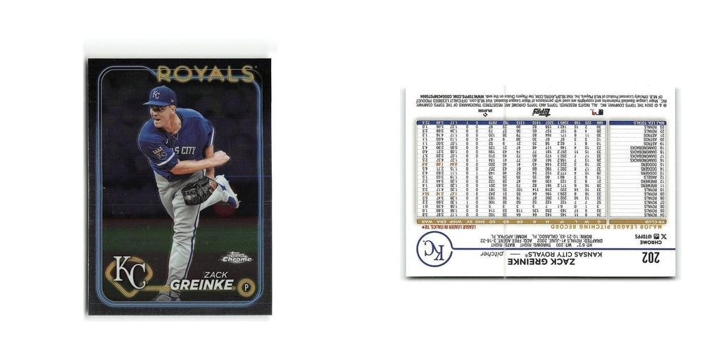 Zack Greinke 2024 Topps Chrome #202 Kansas City Royals Baseball Card NM