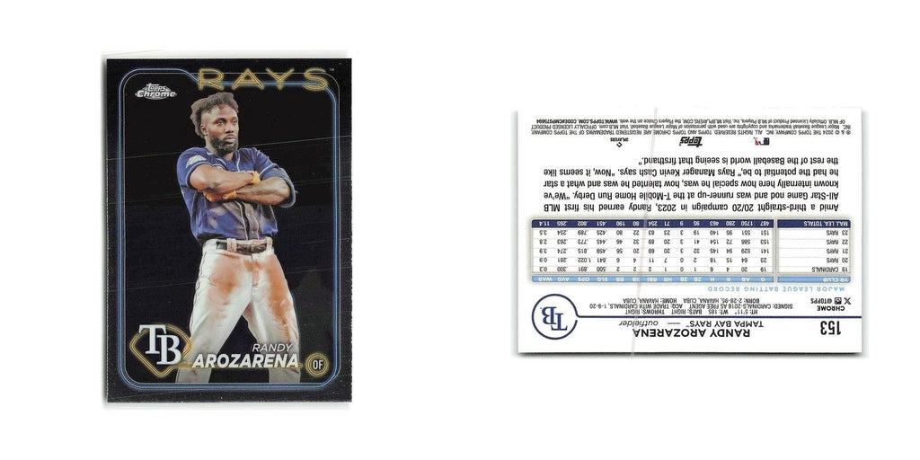 Randy Arozarena 2024 Topps Chrome #153 Tampa Bay Rays Baseball Card NM