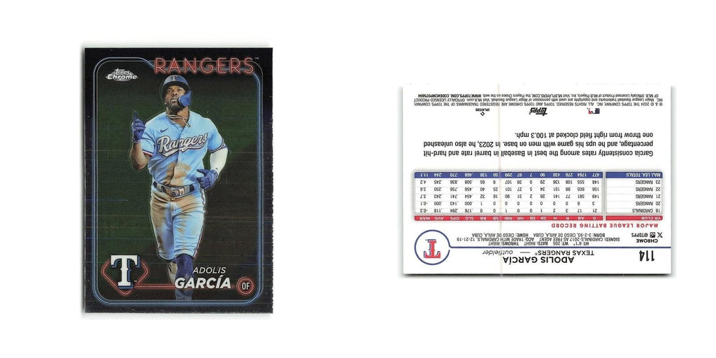 Adolis García 2024 Topps Chrome #114 Texas Rangers Baseball Card NM