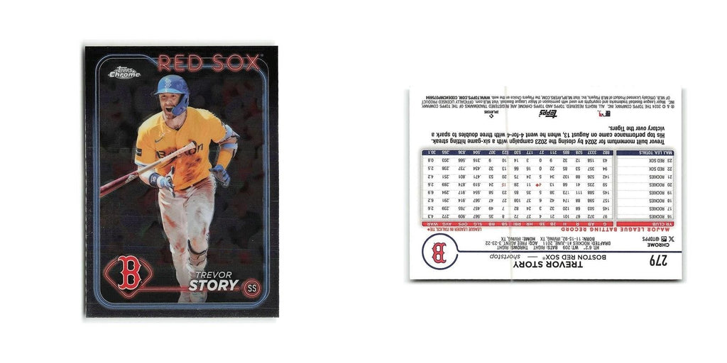 Trevor Story 2024 Topps Chrome #279 Boston Red Sox Baseball Card NM