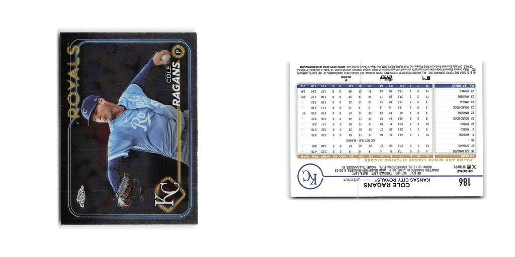 Cole Ragans 2024 Topps Chrome #186 Kansas City Royals Baseball Card NM