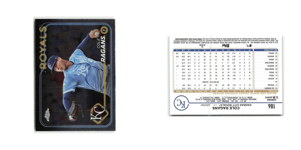 Cole Ragans 2024 Topps Chrome #186 Kansas City Royals Baseball Card NM